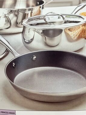 Princess House Signature Heritage 10” Nonstick Skillet Sartén Con Tapadera NEW!